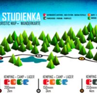 Ilustrovaná 3D mapa rekreačnej zóny